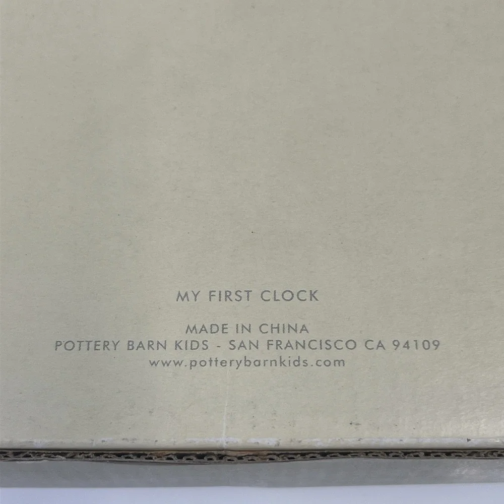 Pottery Barn Kids Hardwood Clock – Telling Time Learning Toy – Rare Discontinued